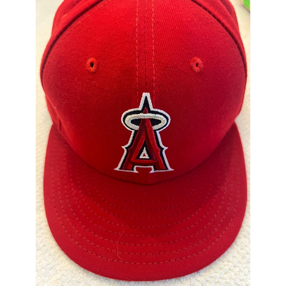 New Era 59FIFTY Los Angeles Angels MLB Official On-Field Fitted Hat Red 7 1/4